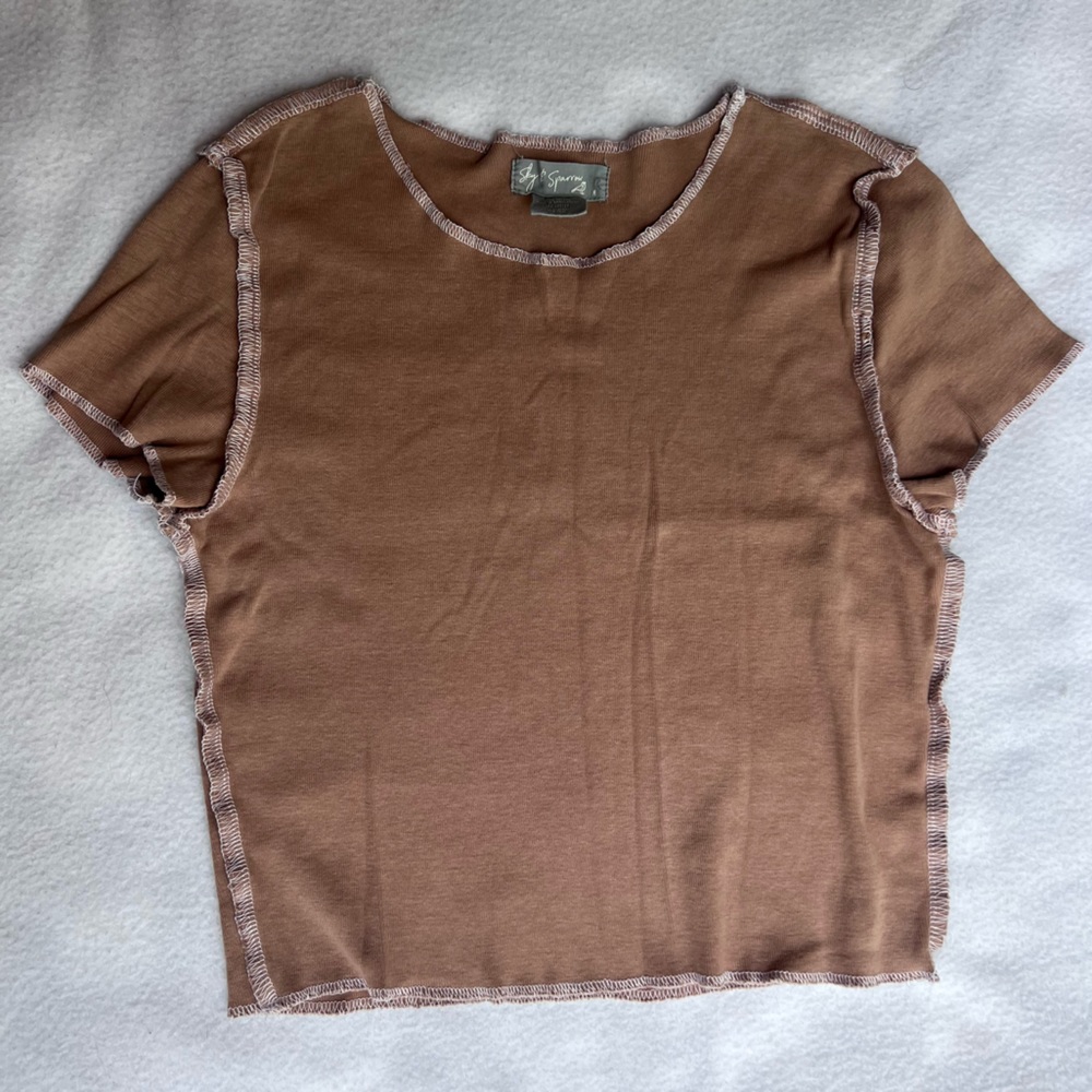 Brown crop top